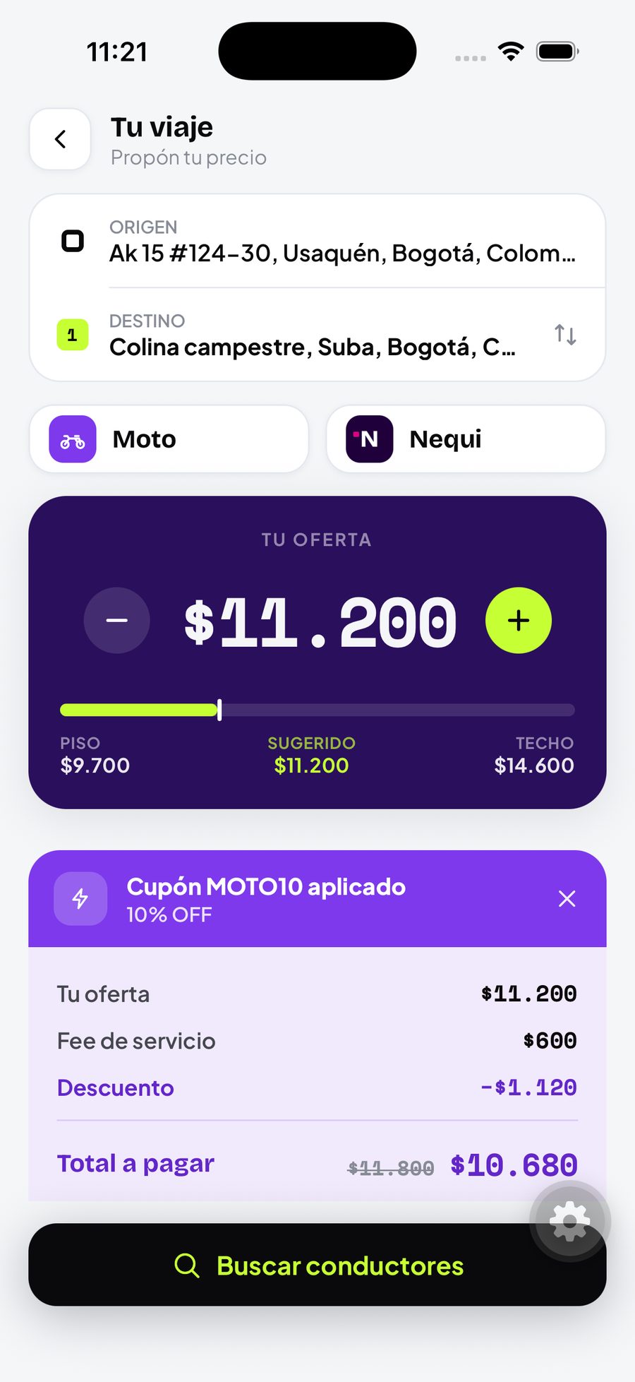 App Tuyo — propón tu precio y busca conductores