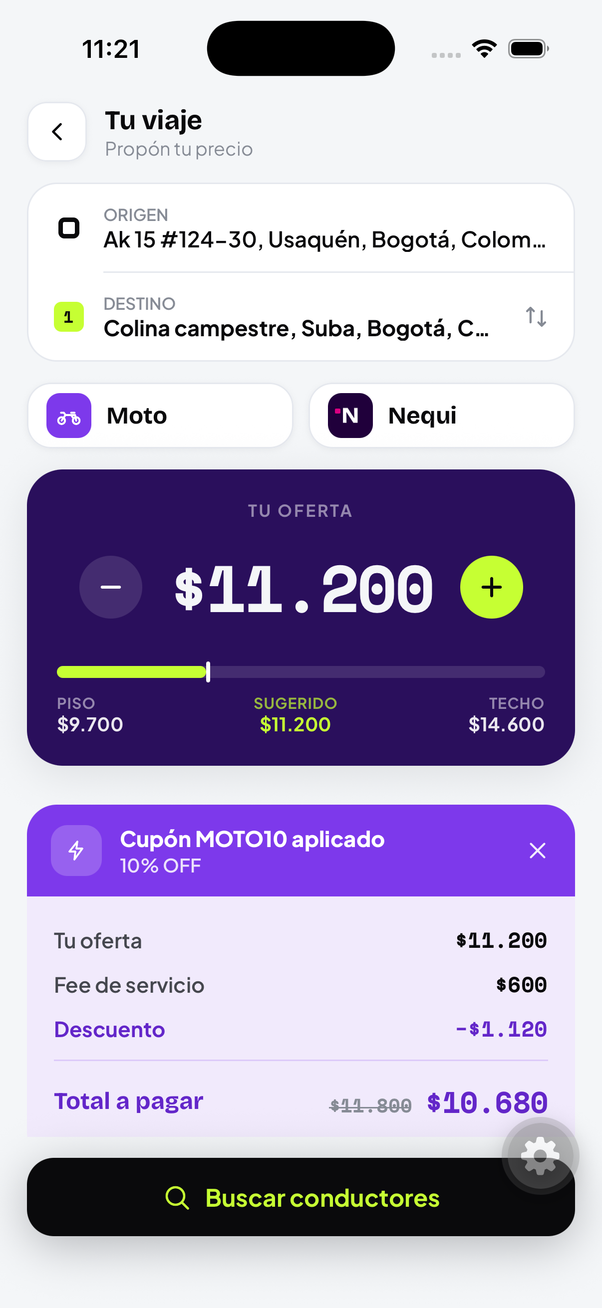 App Tuyo — propón tu precio y busca conductores
